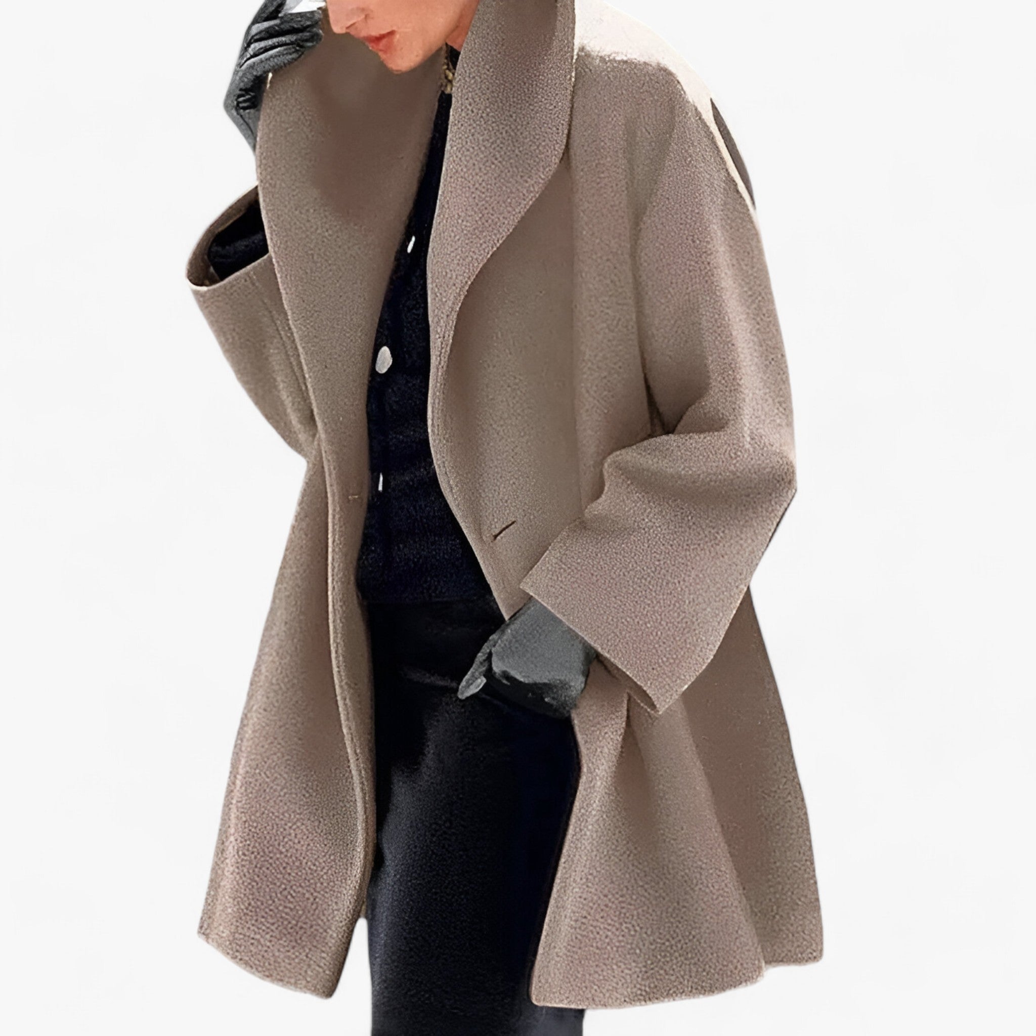 Leigh | Dames Wollen Trenchcoat - Lange Warmte en Elegant Bruin *Leigh | Dames Wollen Trenchcoat - Lange Warmte en Elegant - € - Werqino